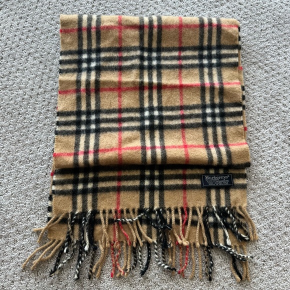 Vintage Burberrys Cashmere Junior/Mini Scarf - Picture 1 of 3